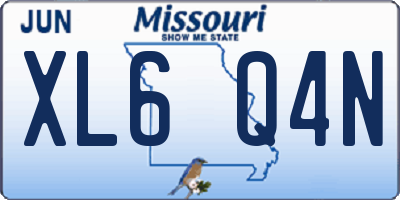 MO license plate XL6Q4N
