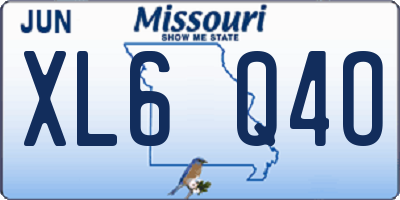 MO license plate XL6Q4O