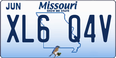 MO license plate XL6Q4V
