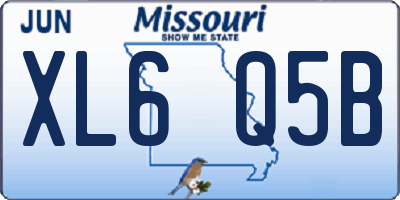 MO license plate XL6Q5B