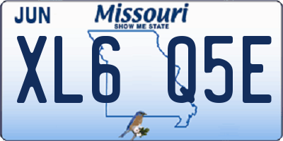 MO license plate XL6Q5E
