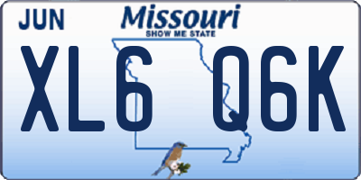 MO license plate XL6Q6K