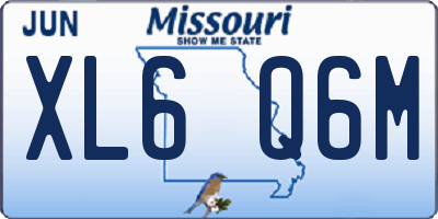MO license plate XL6Q6M