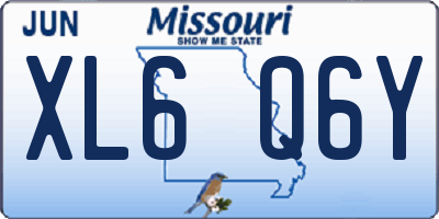MO license plate XL6Q6Y