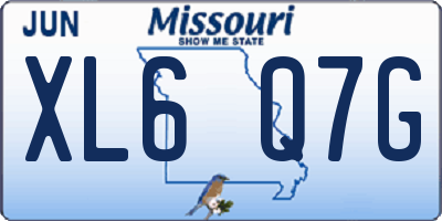 MO license plate XL6Q7G