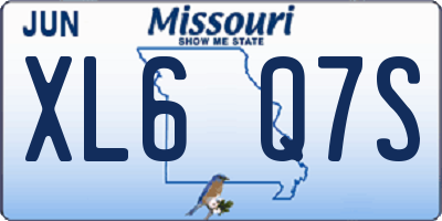 MO license plate XL6Q7S