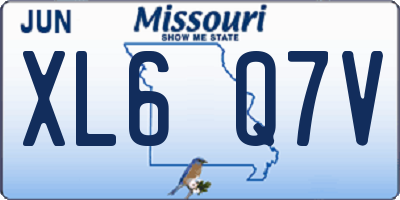 MO license plate XL6Q7V