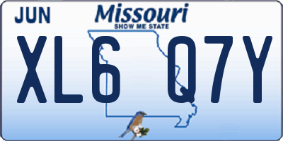 MO license plate XL6Q7Y