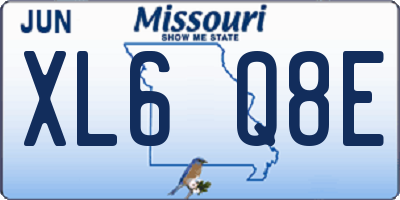 MO license plate XL6Q8E
