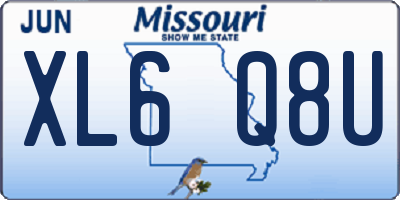 MO license plate XL6Q8U