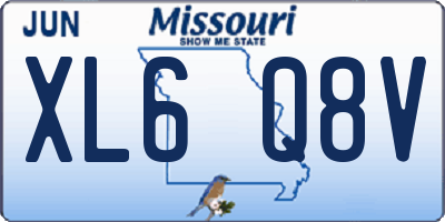 MO license plate XL6Q8V
