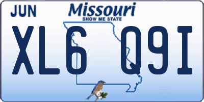 MO license plate XL6Q9I