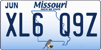 MO license plate XL6Q9Z