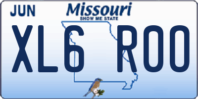 MO license plate XL6R0O