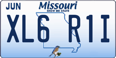 MO license plate XL6R1I