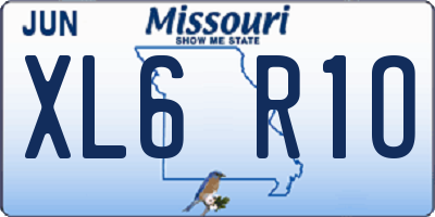 MO license plate XL6R1O