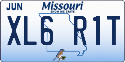 MO license plate XL6R1T