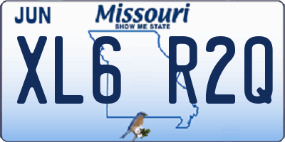 MO license plate XL6R2Q