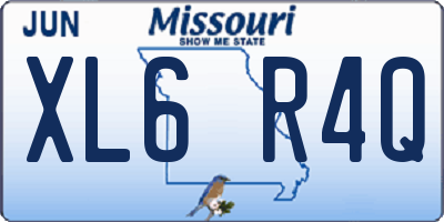 MO license plate XL6R4Q