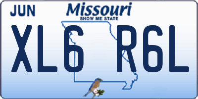 MO license plate XL6R6L