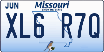 MO license plate XL6R7Q