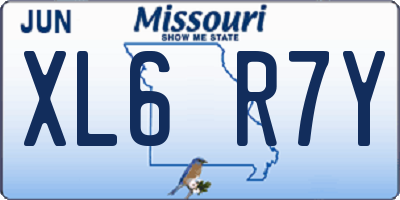 MO license plate XL6R7Y