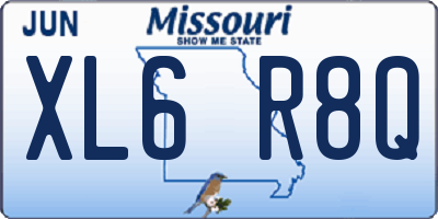 MO license plate XL6R8Q