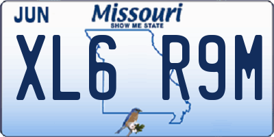 MO license plate XL6R9M