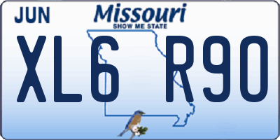 MO license plate XL6R9O
