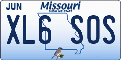 MO license plate XL6S0S