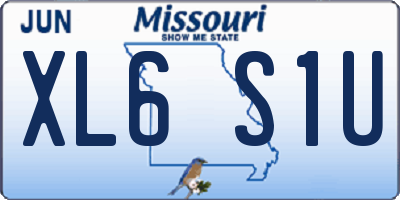 MO license plate XL6S1U
