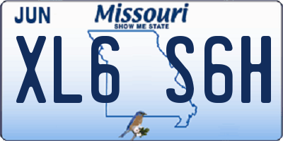 MO license plate XL6S6H