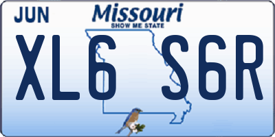 MO license plate XL6S6R