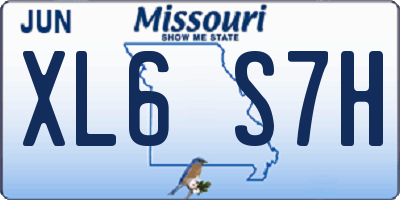 MO license plate XL6S7H