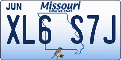 MO license plate XL6S7J
