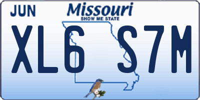 MO license plate XL6S7M