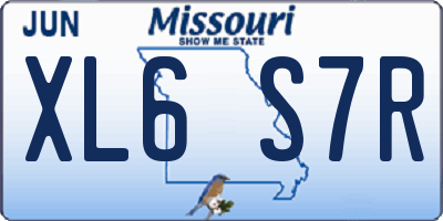MO license plate XL6S7R