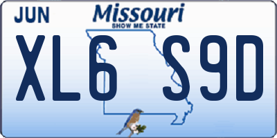 MO license plate XL6S9D