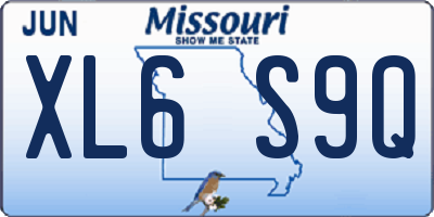 MO license plate XL6S9Q