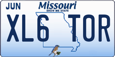 MO license plate XL6T0R