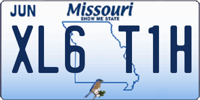 MO license plate XL6T1H