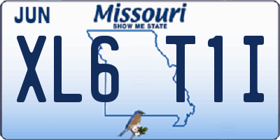 MO license plate XL6T1I