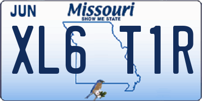 MO license plate XL6T1R