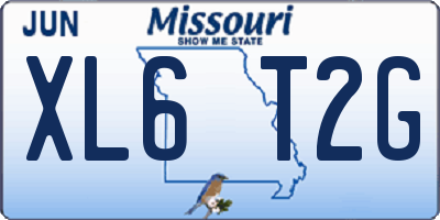 MO license plate XL6T2G