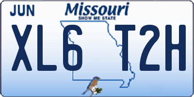 MO license plate XL6T2H