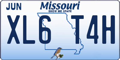 MO license plate XL6T4H