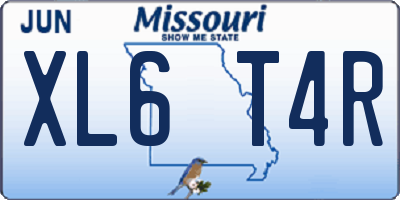 MO license plate XL6T4R