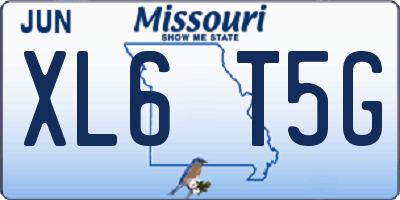 MO license plate XL6T5G