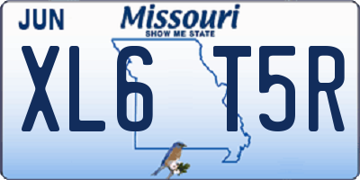 MO license plate XL6T5R