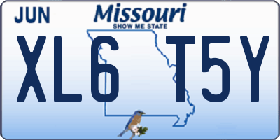 MO license plate XL6T5Y